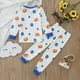 thumbnail image 3 of Gibobby Conjunto de pantalón para bebé Conjunto de ropa informal de dos piezas para niños y niñas, Tops con estampado de y de animados de manga larga para invierno(Azul,18-24 Months ), 3 of 5