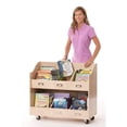 thumbnail image 1 of Guidecraft Classroom Furniture Mobile Kids Engineered Wood Bookcase in Natural, 1 of 2