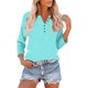 thumbnail image 4 of Ailaofu Summer Tops for Women 3/4 Length Sleeve Womens Trendy Clothes Woman Casual Basic Tees Shirts, 4 of 6