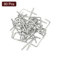 thumbnail image 3 of Unique Bargains 80 Pack L Shape Hooks, 1 Inch Right Angle Screw Hooks for Hanging, Silver, 3 of 7