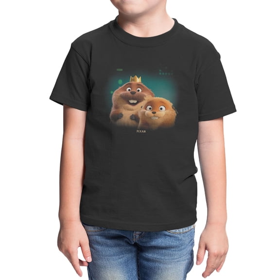 Disney Pixar Hoppers Beavers On Screen Youth T Shirt (Black, XS-XL)