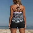 thumbnail image 3 of ZQUUVOU Women Swimsuits Sling Tanks Bikinis Printed Bathing Swimsuits Split Suit Swimwear (G-Multicolor,L), 3 of 5