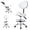 White, variant on Xianers Saddle Stool Rolling Chair Height Adjustable with Wheels Wobble Rolling Stool for Medical Massage Salon Kitchen Spa Drafting Clinic Dentist, Ergonomic Hydraulic Seat Chair Stool,400LBS(B&W,S)