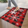 thumbnail image 4 of Merry Christmas Crystal Velvet No Slip Floor Mat, Entryway Doormat Durable Low-Profile Mat Home Decor, Welcome Mats Washable Kitchen Bathroom Laundry Bedroom Living Room Doormats 30x17in, 4 of 7