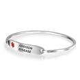 thumbnail image 2 of Addison Disease Medical Identification Medical ID Sleek Bangle Bracelet Stainless Steel Custom Engraved, 2 of 5