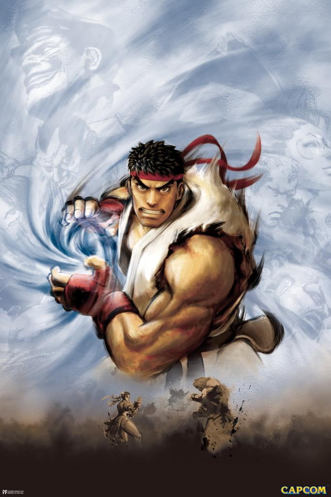 Street Fighter Ryu Art CAPCOM Video Game Merchandise Gamer Classic ...