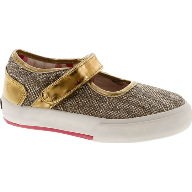 Morgan & Milo Kids Girl's Maddie Sport Sparkle Maryjane Shoes, Gold,  -  