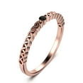 thumbnail image 2 of 0.05ct Black Diamond Moissanite Twist Wedding Ring 10K Rose Gold, 2 of 4