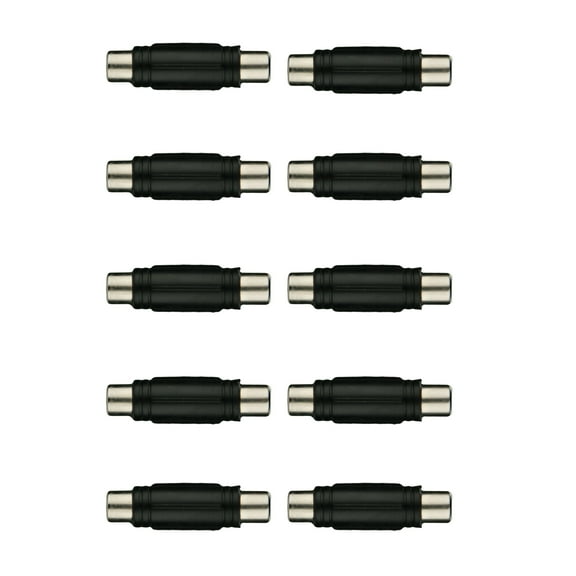Install Bay Female-to-Female Nickel Plated RCA Barrel Connector x 10