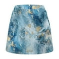 thumbnail image 2 of Uorisango Blue Marble Pattern Tennis Skirt with Shorts for Women Comfortable Versatile Women's Athletic Golf Skorts Skirts Fashion Daily Wear for Workout Pickleball Running Size XS, 2 of 7