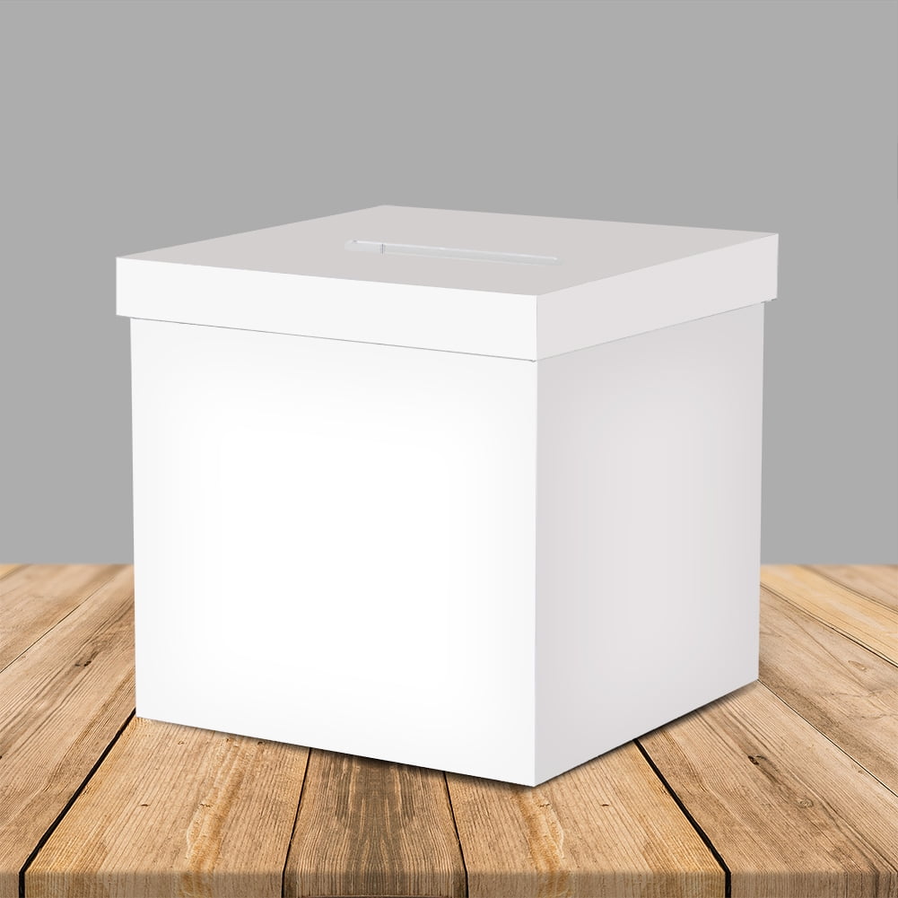 10 x 20*20*8cm White Box Slide Lid PVC Carton Wedding Product Cake Gift Merch 