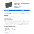 thumbnail image 2 of A/C Condenser - Compatible with 2019 - 2021 Ford Edge 2020, 2 of 2