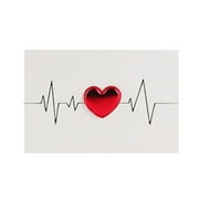 wofedyo Greeting Card Diy Leather Heart Three Birthday Valentine'S Day Greeting Card I Love You Heartbeat Card New Year'S Christmas Greeting Card