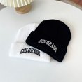 thumbnail image 2 of Gorro de punto para hombre, gorro de lana rizada con bordado de cabeza grande, estilo callejero, para niños, 2 of 6