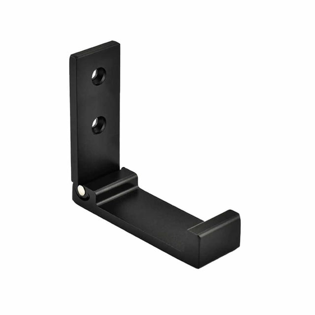 Moyic Folding Hanging Hooks Aluminium Alloy Punch Invisible Strong Rack Bearing Foldable Towel Hanger Free for Bathroom Living Room Almacenamiento y organización del hogar negro Moyic JJ17505-03