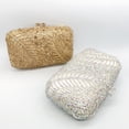 thumbnail image 4 of StyleSack Leaf-Shaped Crystal Clutch Bag for Women, Luxurious Evening Purse - Trendy Party Wedding Handheld Crossbody Bag, 4 of 9