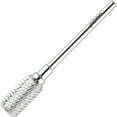 thumbnail image 5 of Beauticom 3/32" Rounded Flat Top Large Barrel Silver Carbide Nail Drill Bit - Coarse Grit, 5 of 5