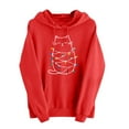 thumbnail image 2 of ClodeEU Christmas Sweatshirt for Women ,Long Sleeve Hoodie With Pocket,Xmas Holiday Party Pullover Sweater Tops Red 05,Womens Plus M, 2 of 6