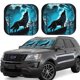 thumbnail image 1 of Fotbe Blue Full Moon Wolf Juego de 2 Piezas de Parasoles para Parabrisas | Bloqueador Solar para Auto | Accesorios Plegables para Protección Solar Interior-Small, 1 of 6