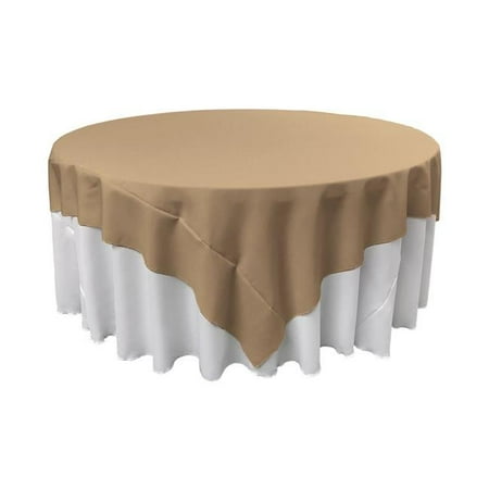 

TCpop90x90-TaupeP13 Polyester Poplin Square Tablecloth Taupe - 90 x 90 in.