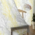 thumbnail image 5 of Yellow Gray Sheer Curtains 84 Inches Long 2 Panels Set, Window Sheer Curtains for Living Room/Bedroom, Pastoral Botanical Branch Aesthetics Light Filtering Rod Pocket Curtain 52'' x 84'' x 2, 5 of 7