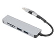thumbnail image 2 of 5 EN 1 USB TUPO C HUB, Lector de Tarjetas de Memoria 5Gbps 3 USB3.0 Puertos de Datos Lector de Tarjetas de Almacenamiento Lector USB Multiport para Teléfonos, 2 of 7