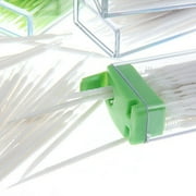 Walbest Portable 1 Box (50pieces) Plastic Toothpicks Boxed Green No Smell Oral Dental Picks, Random Color