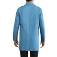 thumbnail image 3 of INSPIRE CHIC Trench Coat for Men's Notch Lapel Double Breasted Windbreaker Long Jacket Overcoat XL Blue, 3 of 5