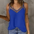 thumbnail image 2 of Youyipin Womens Tank Tops Silk Mesh V Neck Satin Camisole Silky Sleeveless Tank Cami Shirt Going Out Tops, 2 of 7