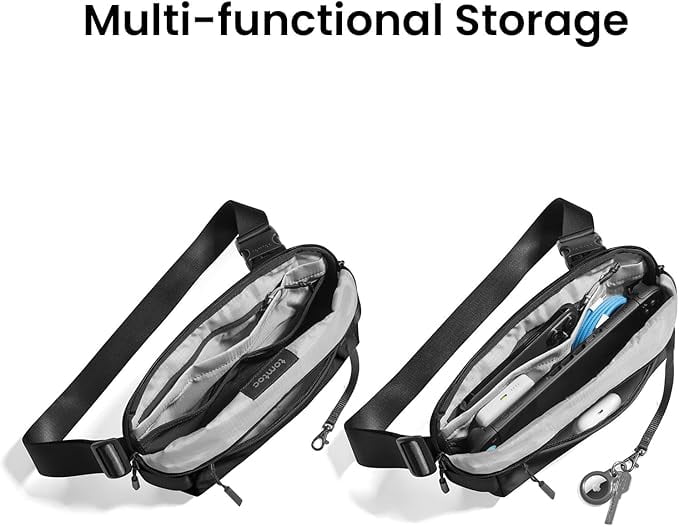 tomtoc 3L Compact EDC Sling Bag, Chest Shoulder Crossbody Sling Daypack for Men Women, Water-resistant Lightweight Everyday Carry Casual Pack for Nintendo Switch 2, Tactical, Travel, Work, Gym, Sport