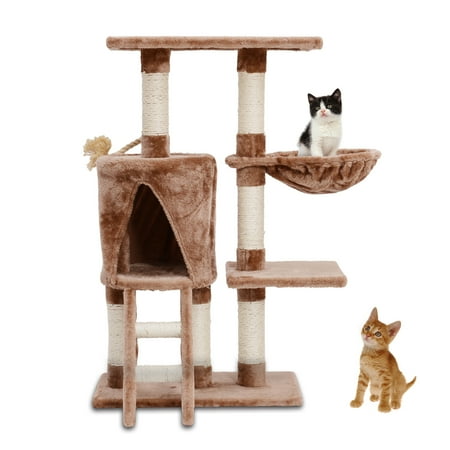 Meuble Pour Chat Arbre Activite Chat Activite 37 7 Po Brun Walmart Canada