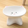 thumbnail image 7 of Runkheen Ceramic 15° Tilted Raised Cat Bowl, Anti Vomiting Spine Protection Feeding Dish for Kitten Adult Cats Small Dogs, 7 of 7