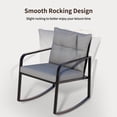 thumbnail image 3 of 3-Piece Outdoor Bistro Set with Glass Coffee Table, Aiho Outdoor Patio Conversation Set with Soft Cushion for Garden, Backyard, Poolside, Balcony - Gray, 3 of 11