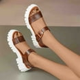thumbnail image 7 of AXXD Brown Sandals for Women 8.5 Summer Thick Sole Sponge Cake Casual One Line With Comfortable Sandals, 7 of 7