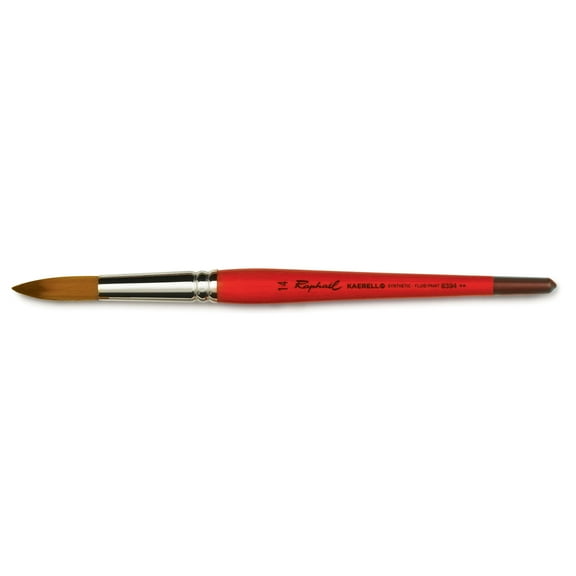 Raphael Kaerell Synthetic Short Handle Watercolor Brush, Round, 14