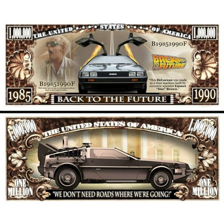 Anime Source Back to The Future Classic Movie Series Commemorative Novelty Million Bill With Semi Rigid Protector