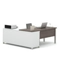 thumbnail image 5 of Bestar Pro-Linea L-Desk with legs in White and Bark Grey, 5 of 5