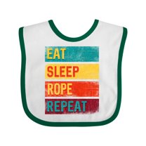 Inktastic Team Roping Eat Sleep Rope Repeat Boys or Girls Baby Bib