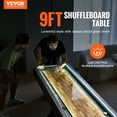 thumbnail image 2 of VEVOR 9 ft LED Shuffleboard Table 2 in 1 Shuffleboard and Bowling Combo Game Set, 2 of 9