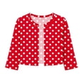 thumbnail image 4 of Gamivast Bolero Shrugs for Women Polka Dot 3/4 Sleeve Open Front Cropped Cardigan Lightweight Casual Dress Cover Up Vintage Style Tops for Spring Summer Vacation Wear, 4 of 6