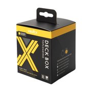 Vault X Trading Card Toploading Deck Box, 80+ sleeved cards, Premium Exo-Tec Material, Card Holder Storage Box, Magnetic Lid, for MTG Commander, TCG (Black/Yellow)