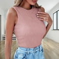 thumbnail image 2 of Besolor Summer Tank Tops for Women Texture Crewneck Sleeveless Basic Tee Shirts Casual Slim Fitted Going out Blouse, 2 of 6