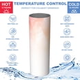 thumbnail image 5 of 20oz Stainless Steel Skinny Tumbler with Telescopic Straw, Vacuum Insulated Slim Travel Cup, 360° Full Wrap Printed, Colorful Aurora Print, 5 of 6