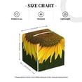 thumbnail image 4 of Tissue Sunflower Box Cover Holder, Square by Xecao - Leather Decorative Organizer for Tabletop, Bathroom, Car, Office, 4 of 8