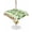 Green, variant on Outdoor Tablecloth with Umbrella Hole for Patio/Picnic/Party/Camping, Summer Botanical Waterproof Table Cloth Rectangle Table Cover Washable, Acorn Spring Plant Leaves Ombre (60"x 102")