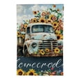 thumbnail image 2 of PHYHOO Fall Garden Flags Double Sided, Welcome Truck with Flowers Small Yard Flag Seasonal Decorations for Outdoor White, 2 of 6
