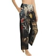 thumbnail image 6 of Salouo Bald Eagle Soldier Print Women's Pajama Pants Casual Loose Sweatpants PJs Flowy Pants Drawstring Palazzo for Women Wide Leg Pants Lounge Pajama -Large, 6 of 8