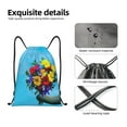 thumbnail image 4 of Sikiie Elephant Trunk Couple Flowers Drawstring Backpack Drawstring Bags, Draw String Back Bag for Sports, Gym, Travel, Swimming, Beach-Medium, 4 of 6