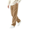 thumbnail image 7 of SAWOBUUN Men's Corduroy Pants Wide Leg Elastic Waist Loose Fit Casual Trousers with Pockets, 7 of 7