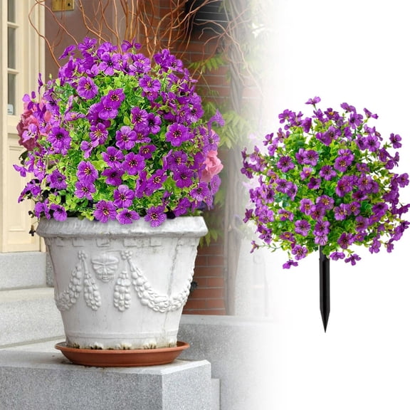 Outdoor Purple Shrub for Outdoor Spaces - Ground Stake for Gardens Courtyards Patios and Eateries